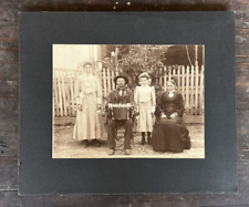 New Athens Illinois Cabinet Card Photo Family Accordion Ny Fietsam picture