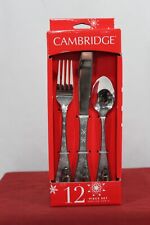 NEW SNOWMAN FROST Cambridge 12 Pieces Service for 4 18/0 Stainless Flatware   picture