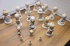 Precious Moments lot of 18 figurines, thimbles, Samuel J. Butcher, vintage. picture