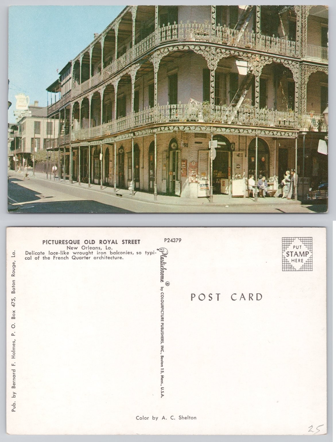 New Orleans Royal Street French Quarter Plastichrome Postcard Louisiana New Orleans Royal Street French Quarter Plastichrome Postcard Louisiana