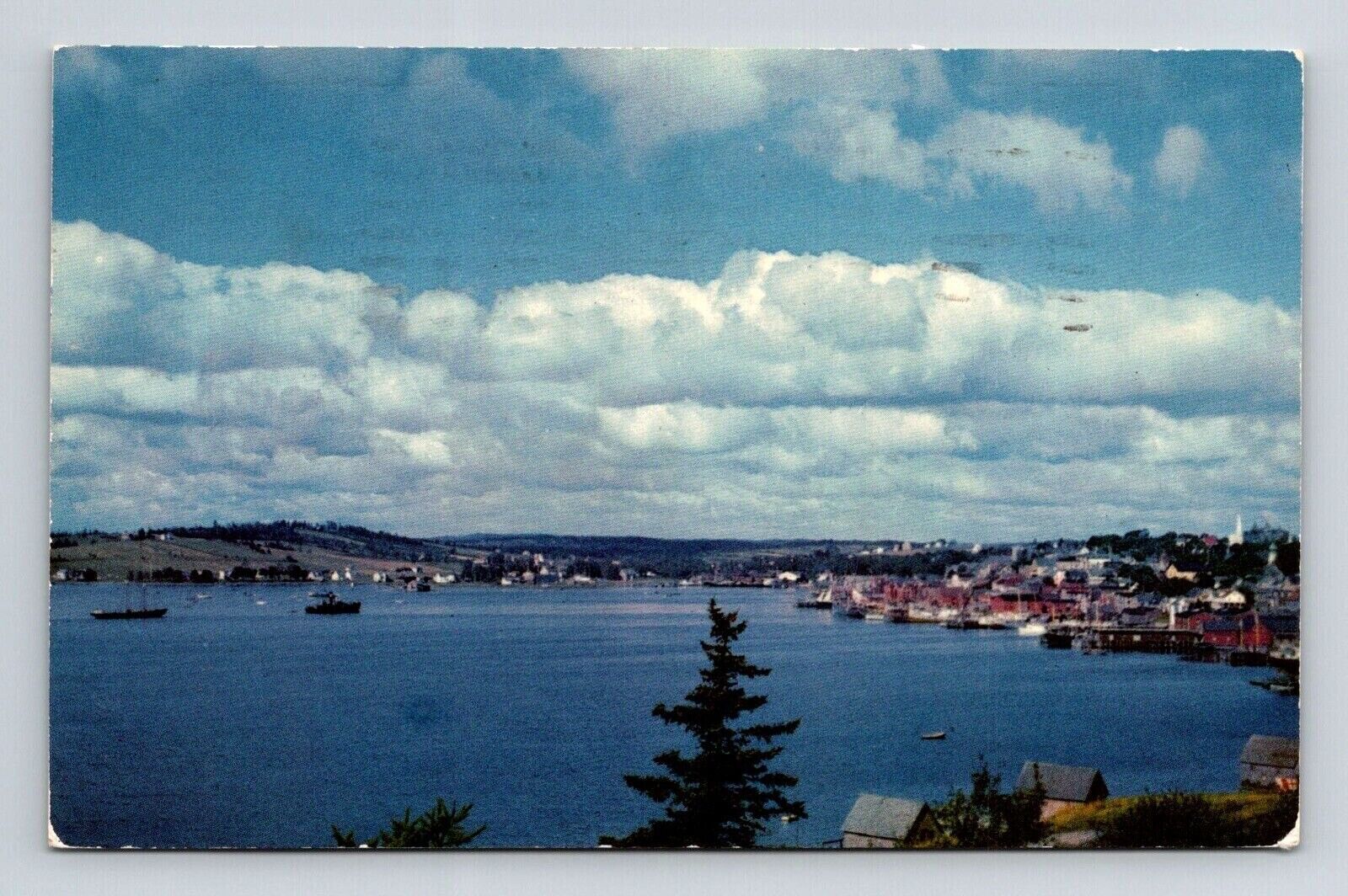 Lunenburg Nova Scotia Halifax Canada Postcard PM Yarmouth NS Cancel WOB Note VTG