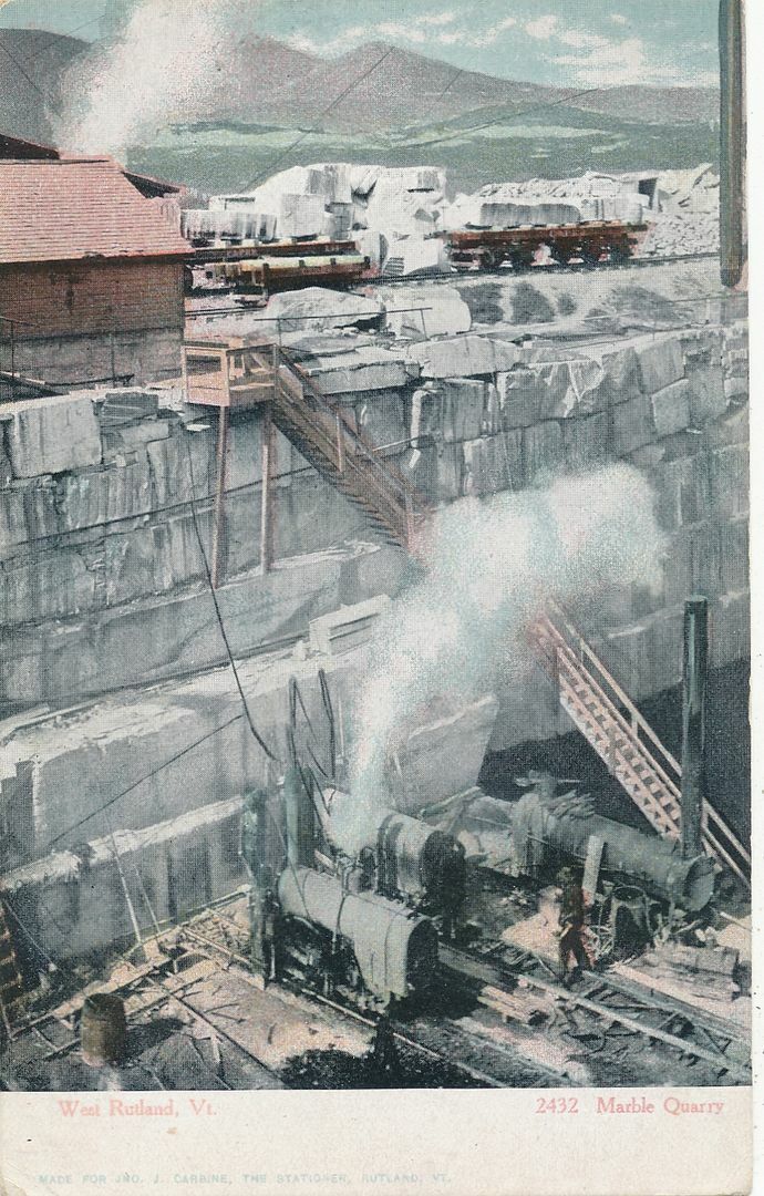 WEST RUTLAND VT - Marble Quarry - udb (pre 1908)
