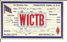 QSL 1929  Middletown CT   radio card    picture