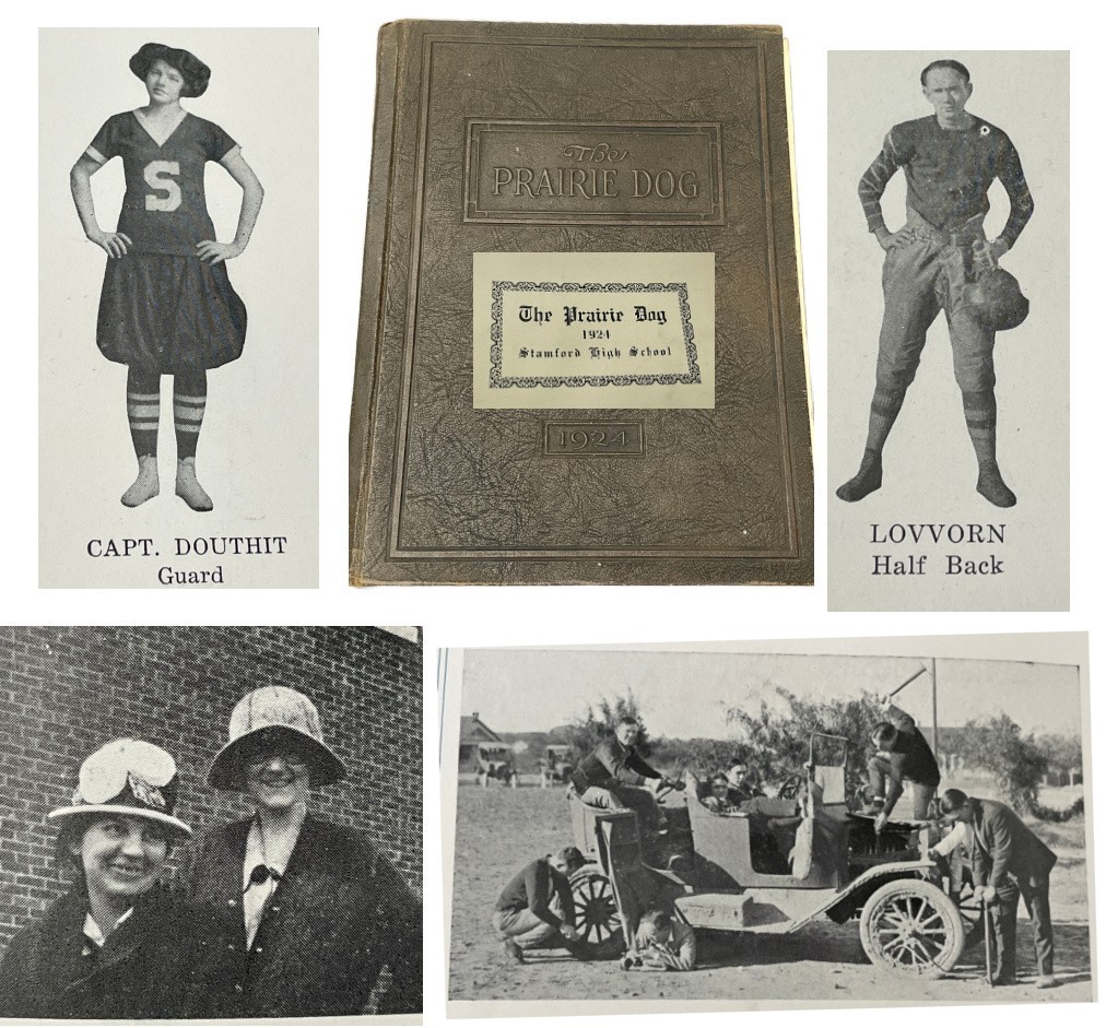1924 Stamford TX High School Prairie Dog Yearbook Football Girls Fashion Cars 1924 Stamford TX High School Prairie Dog Yearbook Football Girls Fashion Cars