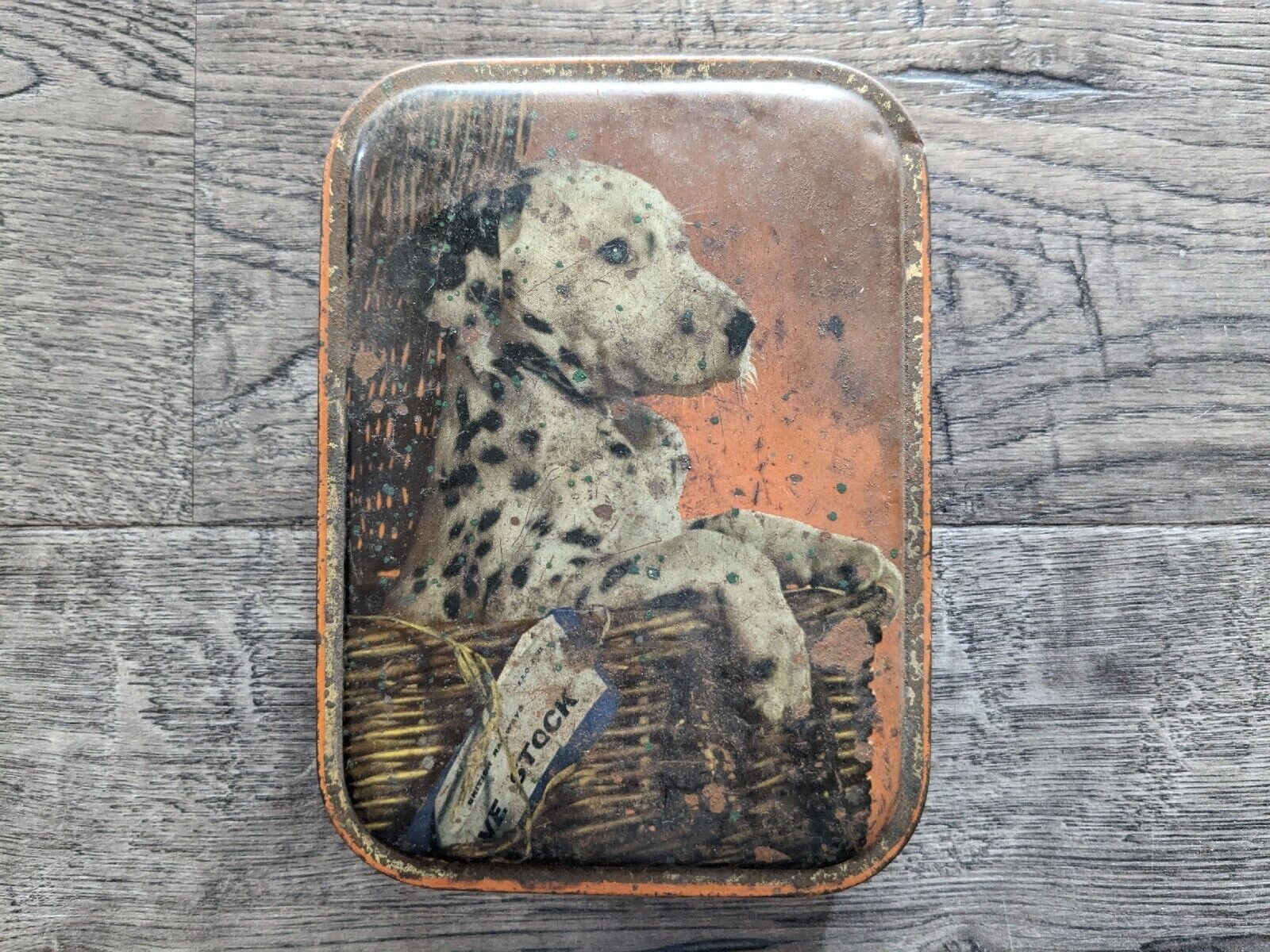 Vintage Tin Box Edward Sharp & Sons Ltd. Maidstone Made In England Dog Theme 