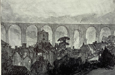 Pensford in Somerset - Antique Print 1927 picture