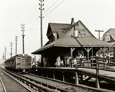 1950s NEW DORP STATEN ISLAND Railroad Station 8x10 Borderless PHOTO picture