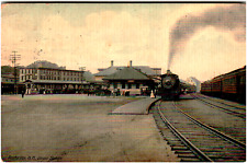 Postcard 1913 Boston & Maine Railroad Train Station Rochester, NH picture
