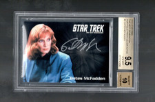 STAR TREK TNG PORT PRINT S2 GATES MCFADDEN SILVER AUTOGRAPH BGS 9.5 GEM AUTO 10 picture