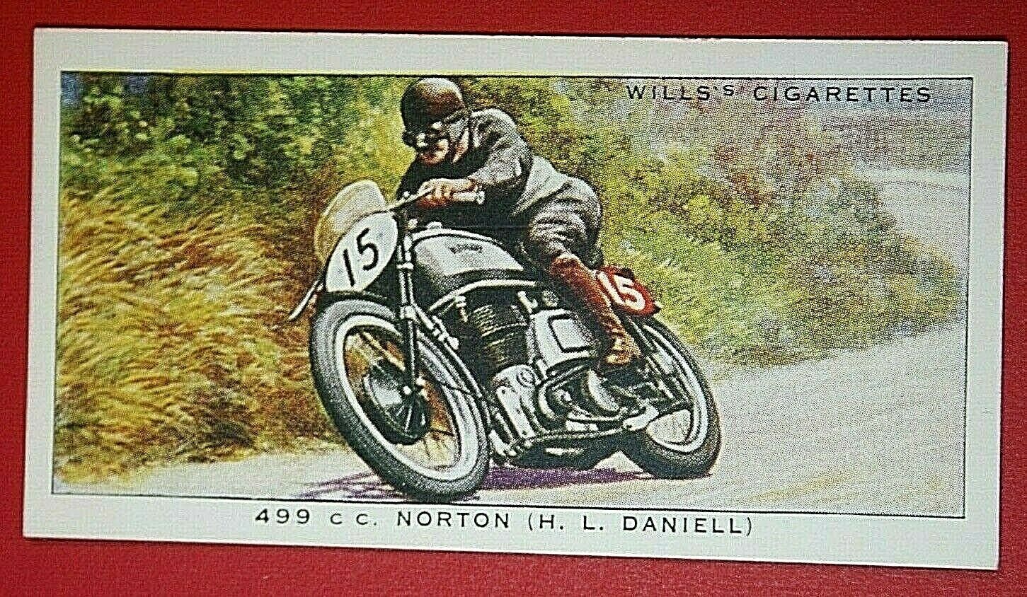 Isle of Man Senior TT  Norton   Original 1930\'s Vintage Racing Motorcycle Card 