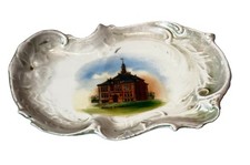 MELROSE MINNESOTA MN Antique SCHOOL Souvenir TRINKET WHEELOCK DISH picture
