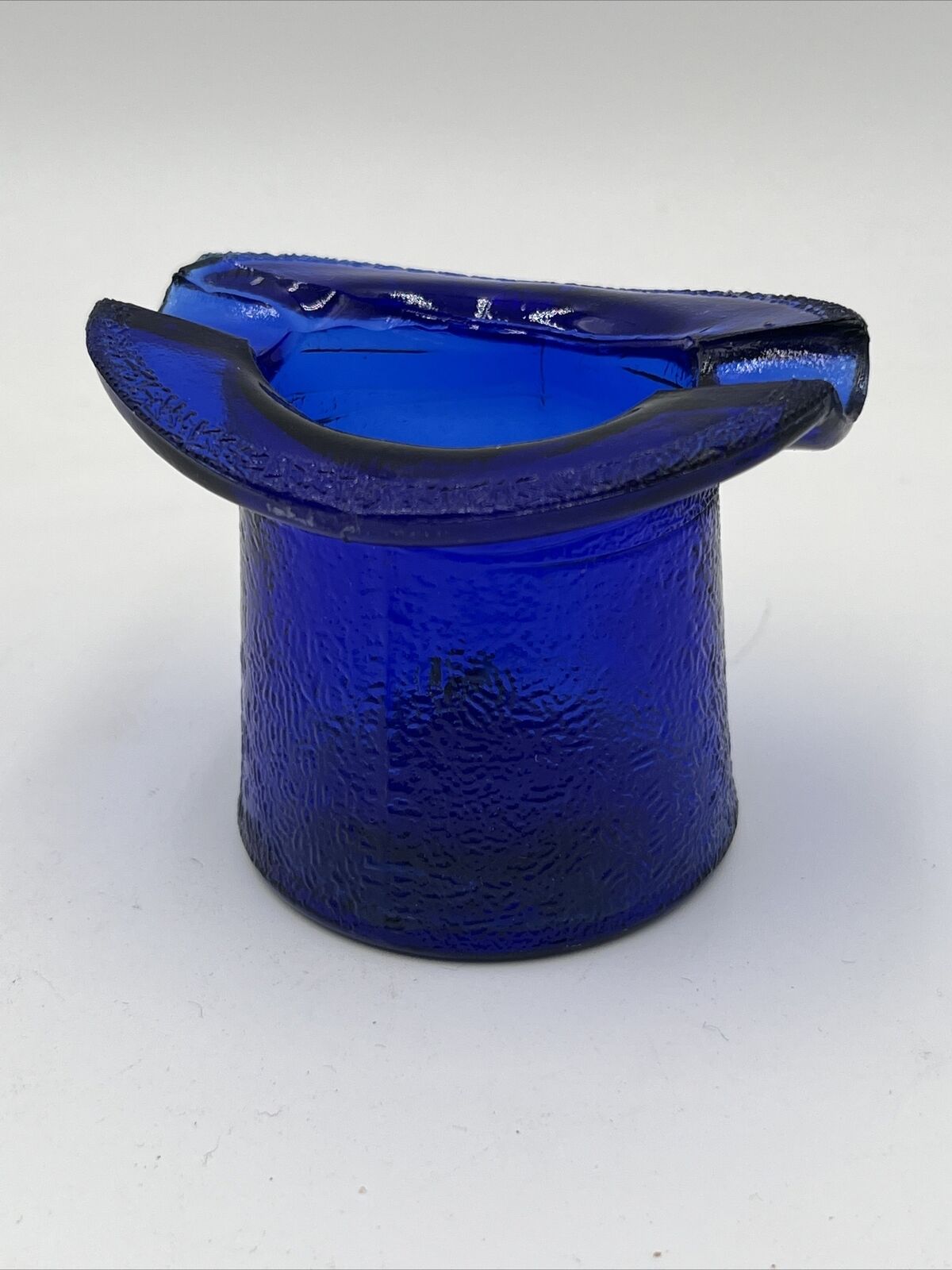 Vintage 1940’s-50’s Lowell Hand Cream/Deodorant Cobalt Blue Top Hat Ashtray
