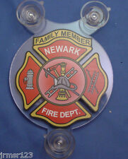 NEWARK NJ FIRE DEPARTMENT FAMILY MEMBER CAR SHIELD  - ANY DEPARTMENT CUSTOM MADE picture