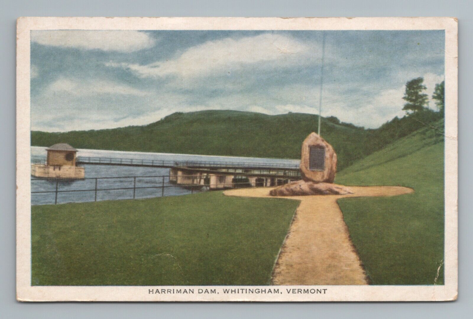 Harriman Dam Whitingham Vermont Vintage Postcard