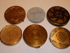 Vintage powder/mirror small compact makeup cases Eliz Arden, Stratton lot of 6 picture