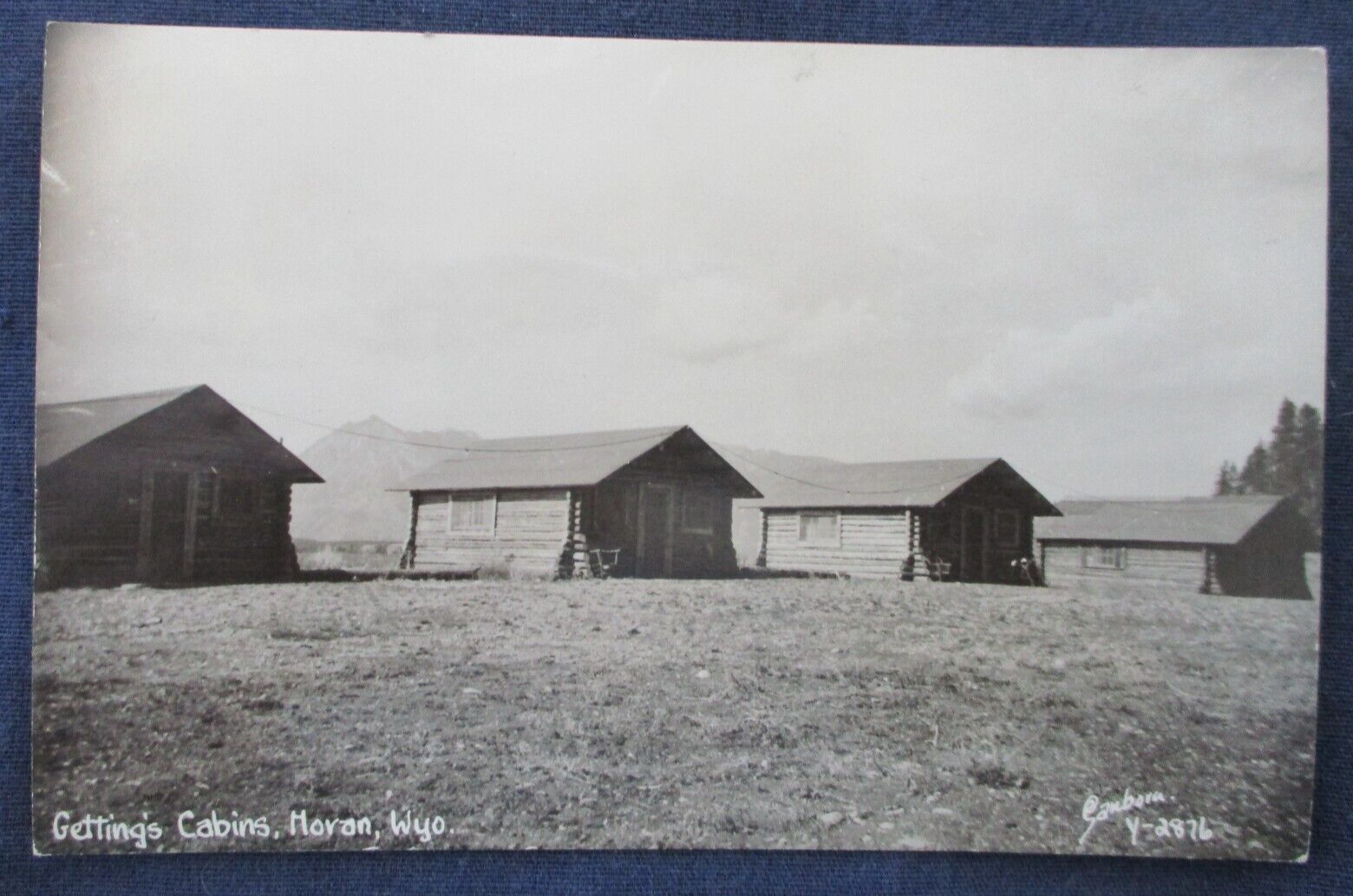 RP Horan Wyoming Getting's Cabins Sanborn Y-2876 Postcard 1954 Elk Cancel