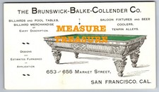 1894 SAN FRANCISCO MIDWINTER EXPOSITION BILLIARD SALOON BRUNSWICK TRADE CARD F71 picture