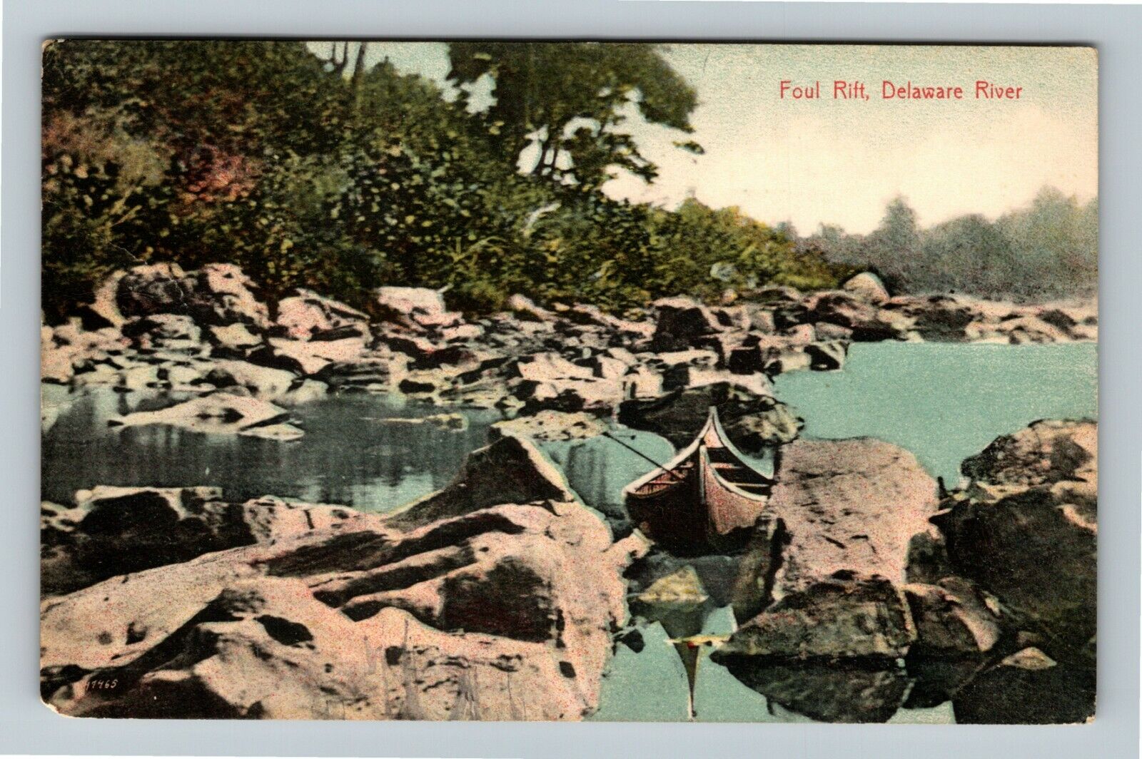 Belvidere NJ- New Jersey, Foul Rift, Delaware River, Vintage c1912 Postcard