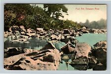Belvidere NJ- New Jersey, Foul Rift, Delaware River, Vintage c1912 Postcard picture