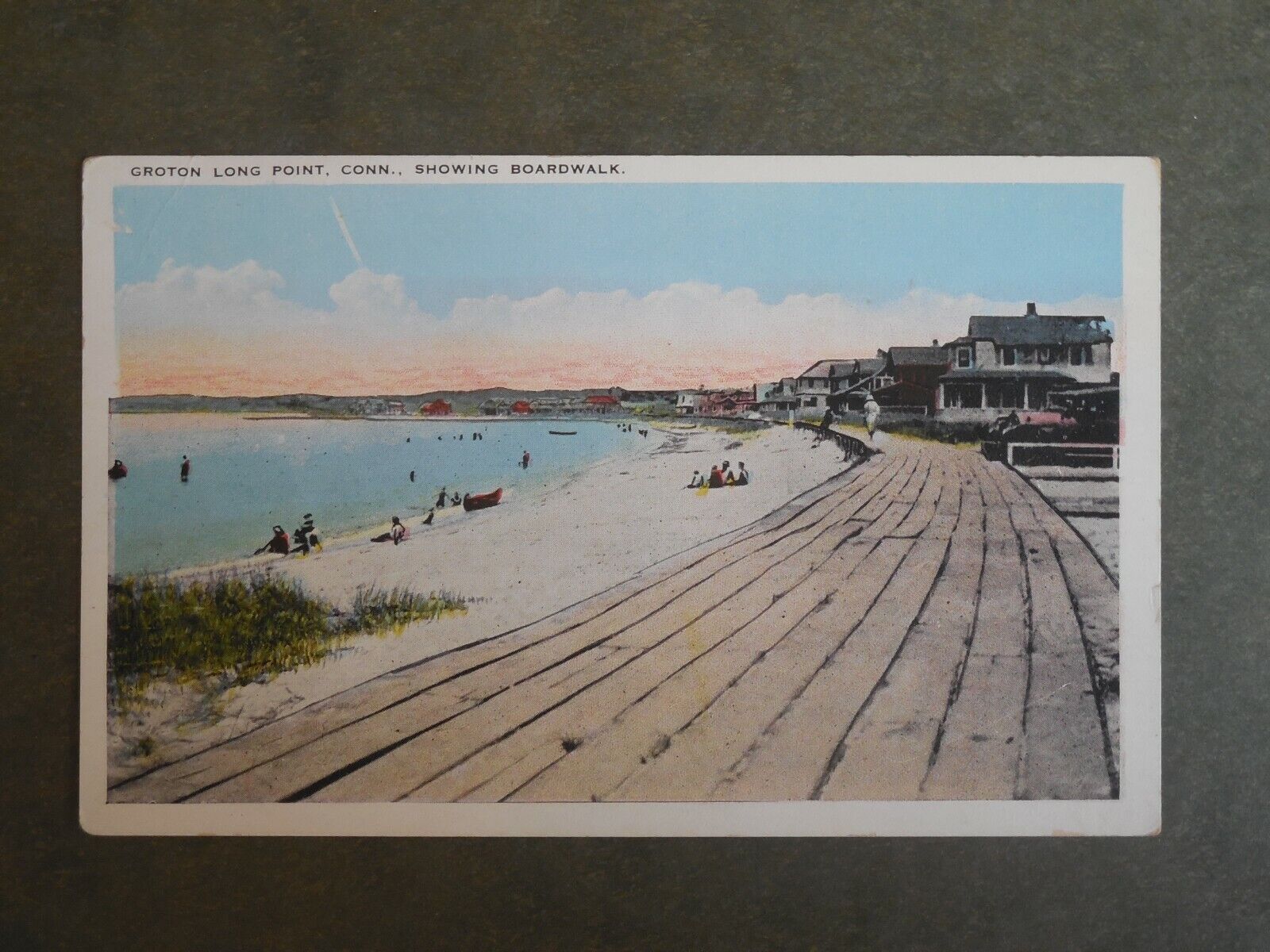 Postcard  E27948  Groton Long Point, CT  Showing the Boardwalk, c-1915-1930