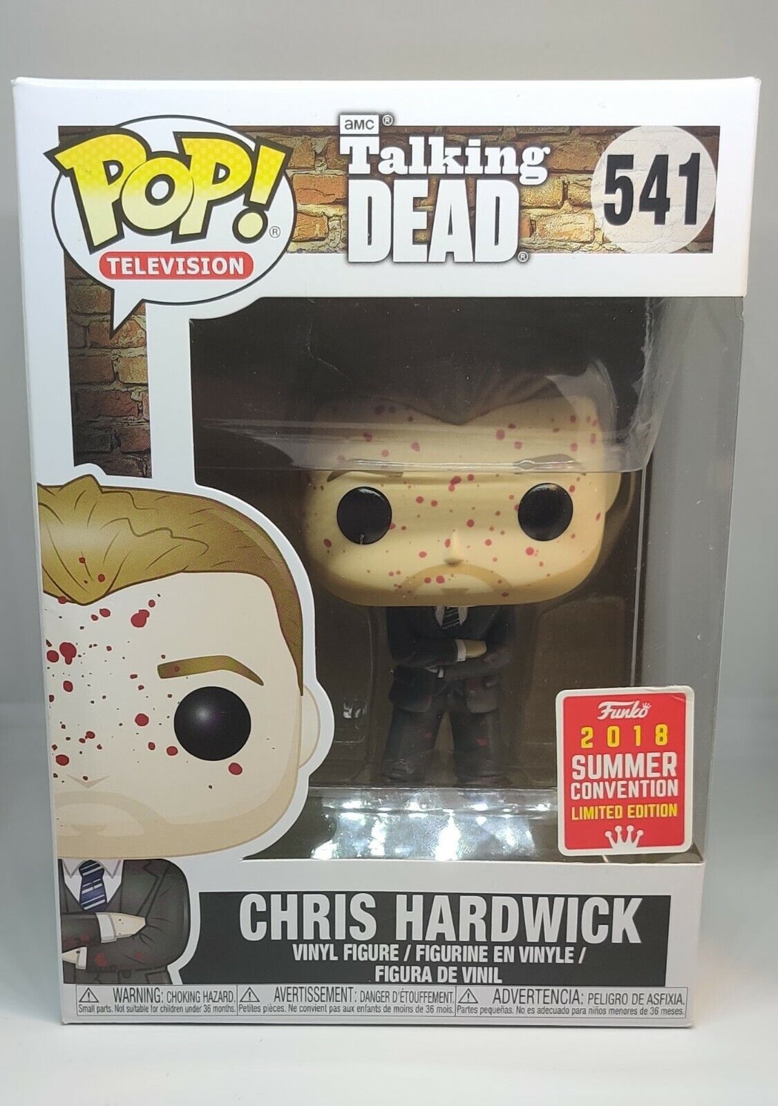 Funko Pop AMC Talking Dead Bloody Chris Hardwick #541 2018 Convention Exclusive 