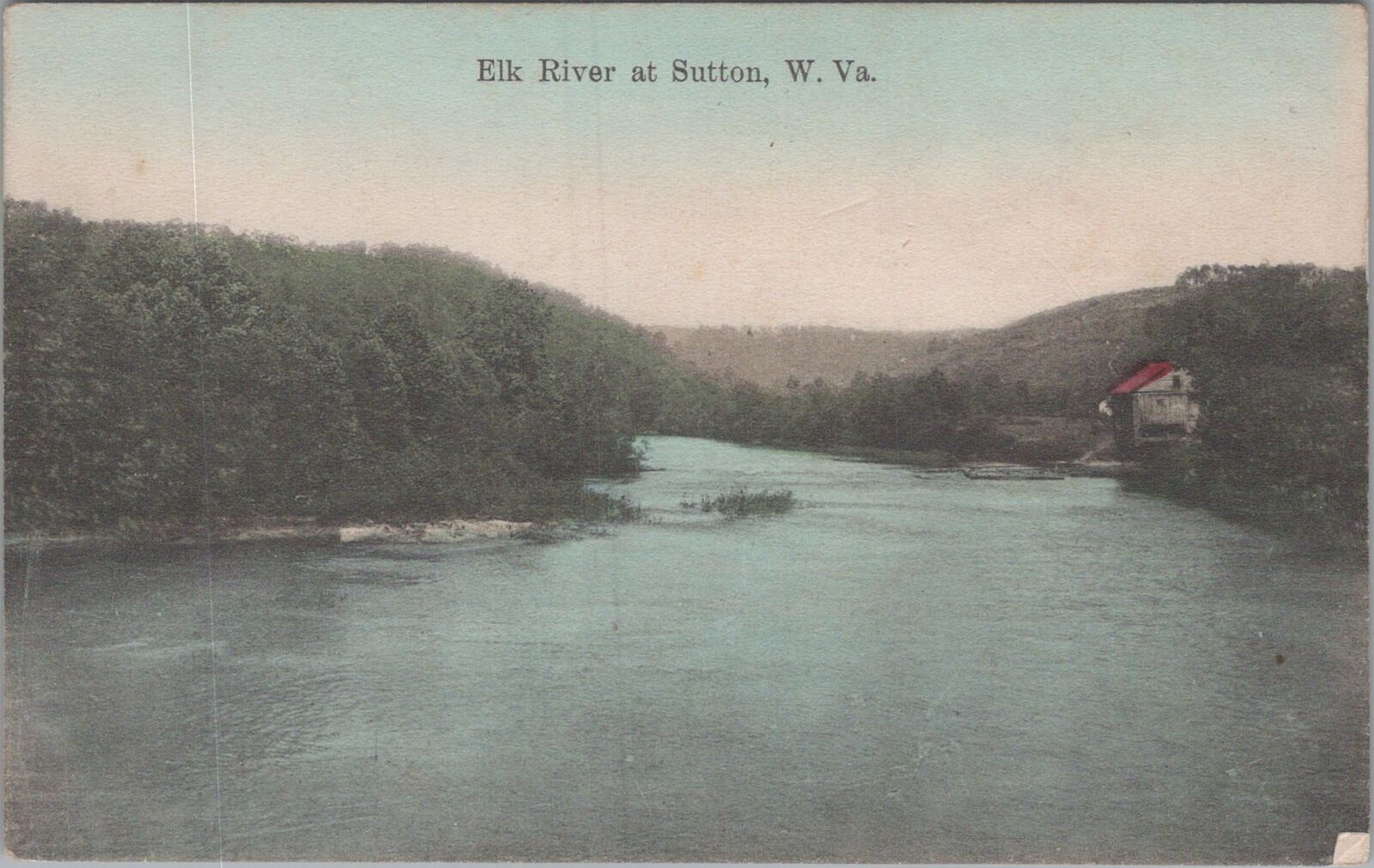 Postcard El River at Sutton West Virginia 
