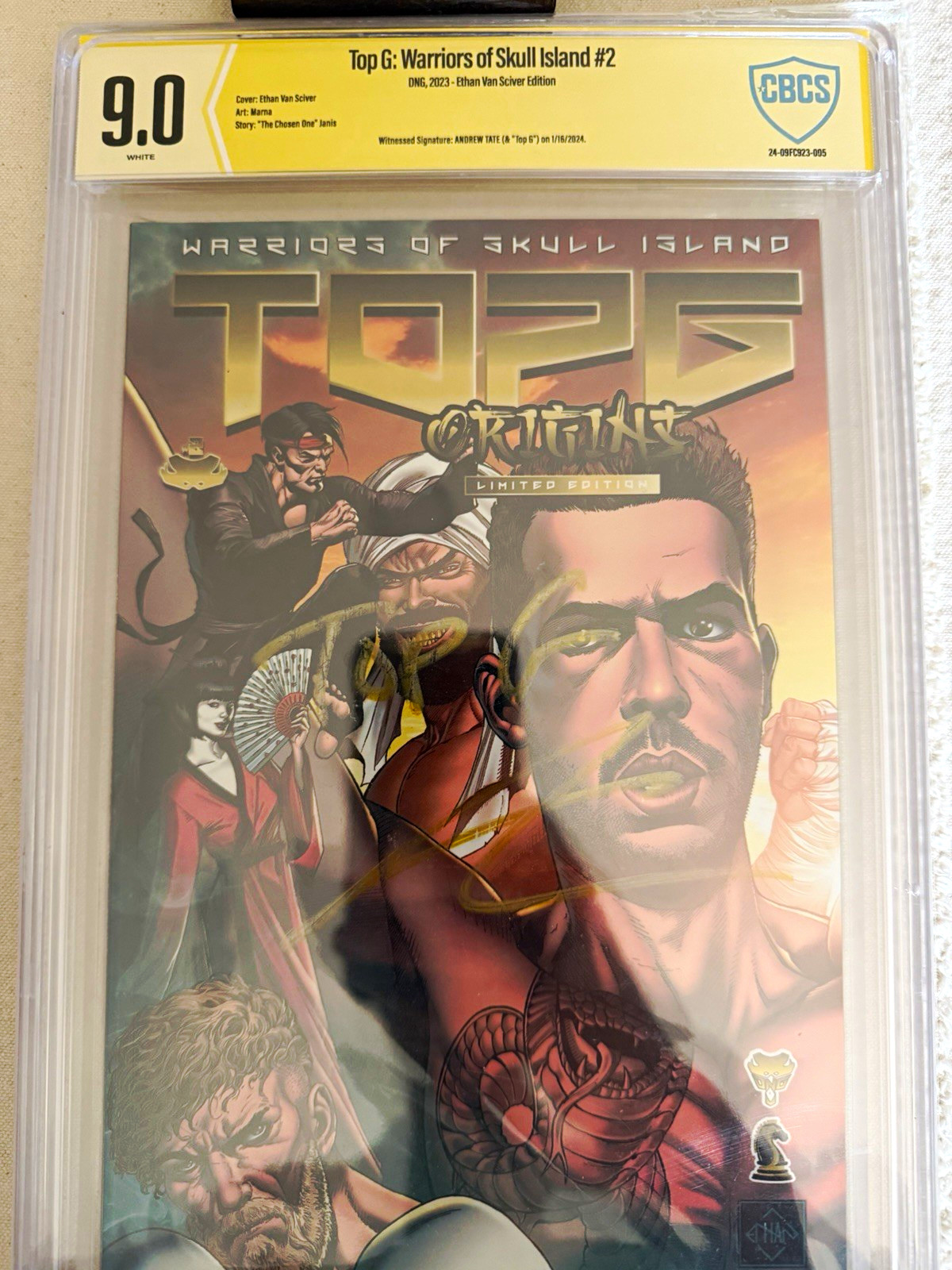 Top G #2 SIGNED BY ANDREW TATE - GRADED 9.0 ETHAN VAN SCIVER EDITION, AUTOGRAPH