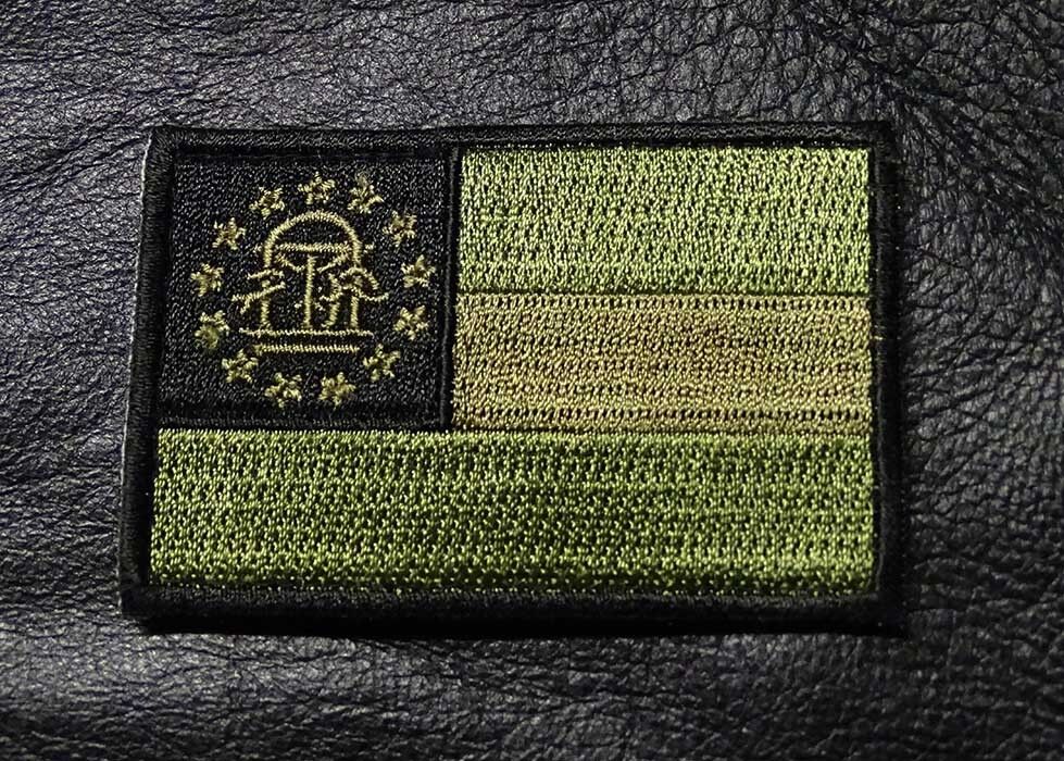 GEORGIA STATE  FLAG TACTICAL COMBAT 3 INCH ARMY HOOK PATCH (MTG4)