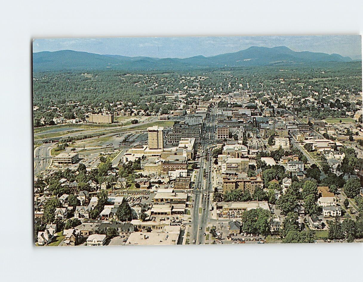 Postcard Aerial view of Pittsfield, Massachusetts