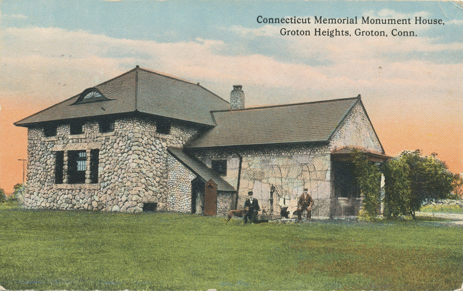 CT GROTON - CONNECTICUT MEMORIAL MONUMENT HOUSE postcard