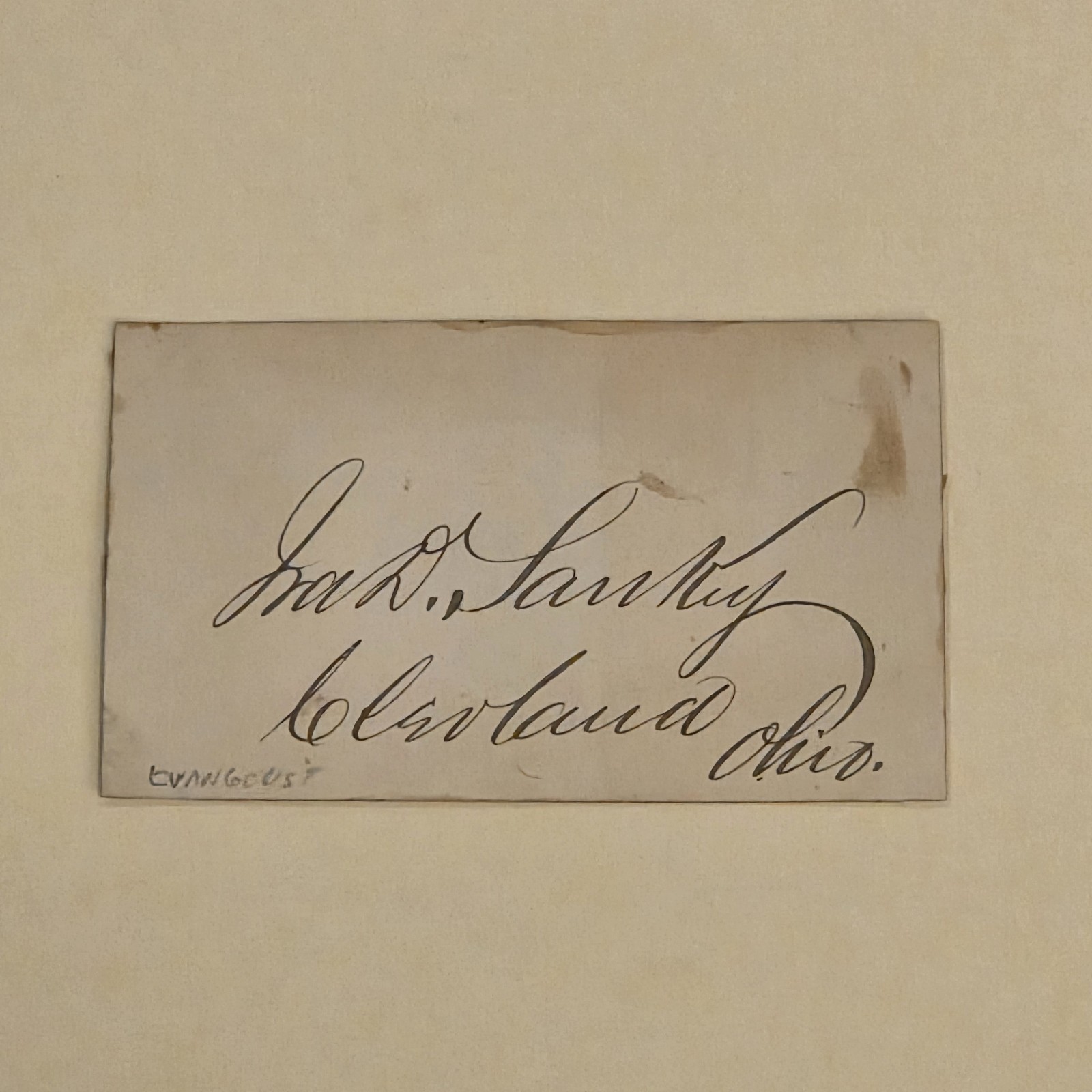 Ira D Sankey Signed 1800s Gospel Composer Autograph Singer Auto Dwight L Moody Ira D Sankey Signed 1800s Gospel Composer Autograph Singer Auto Dwight L Moody