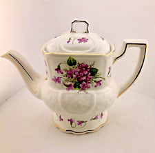 Crown Dorset violets pattern  fine ceramic tea pot picture