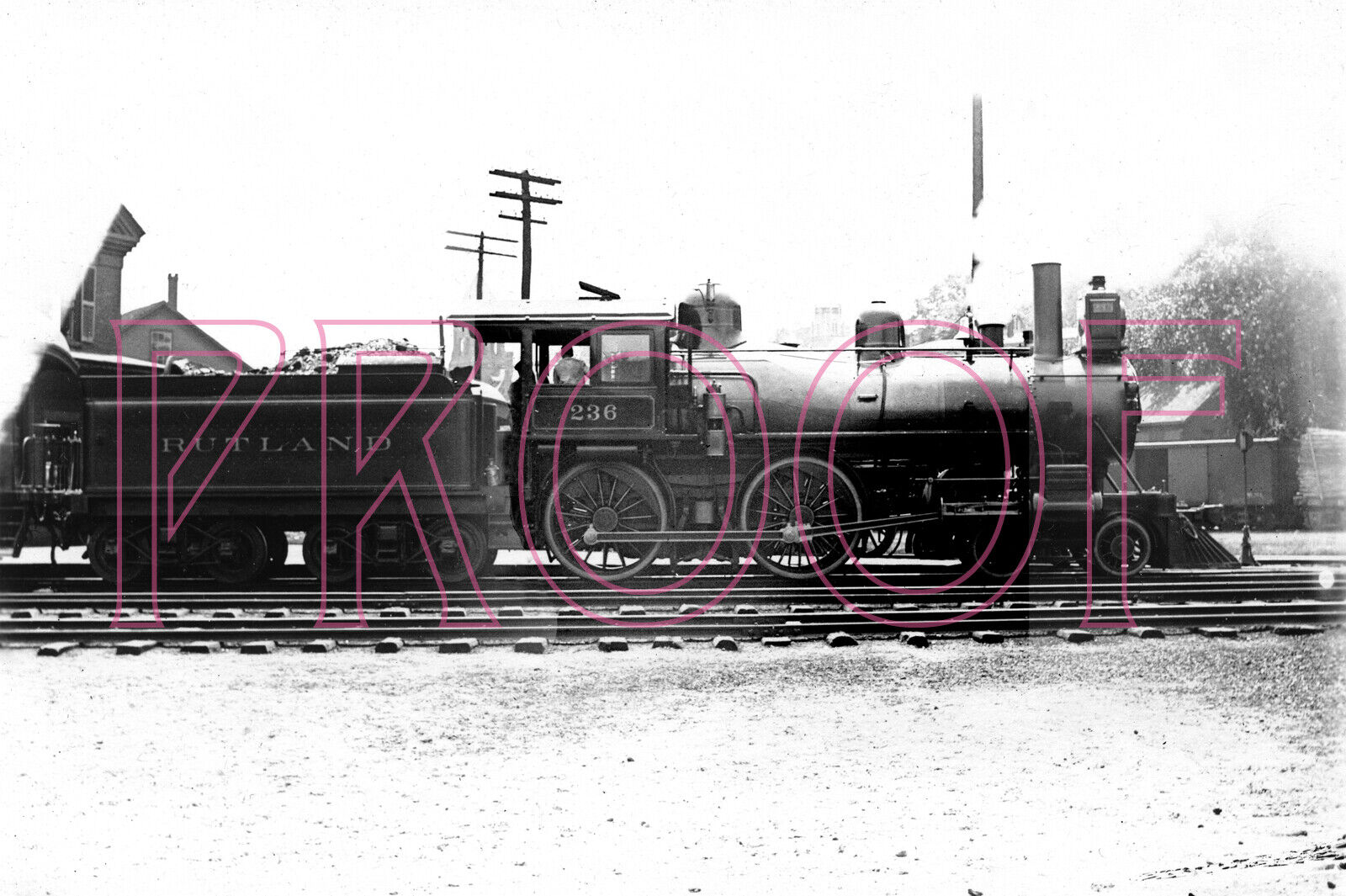 Rutland Railroad Engine 236 - 8x10 Photo