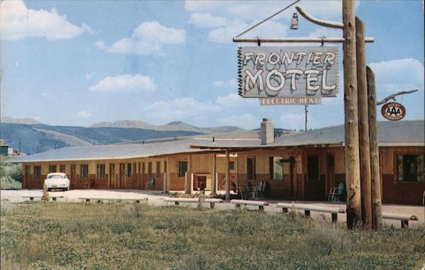 Granby,CO Frontier Motel Grand County Colorado Chas. Grover Chrome Postcard