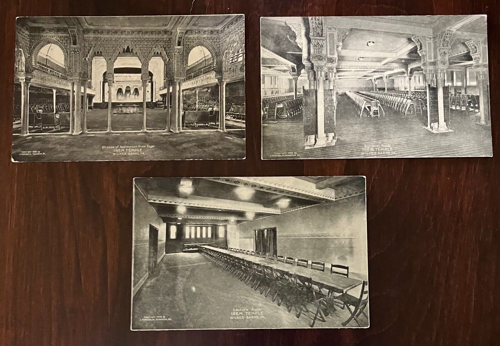 3 Irem Temple 1909  Postcards Wilkes Barre PA