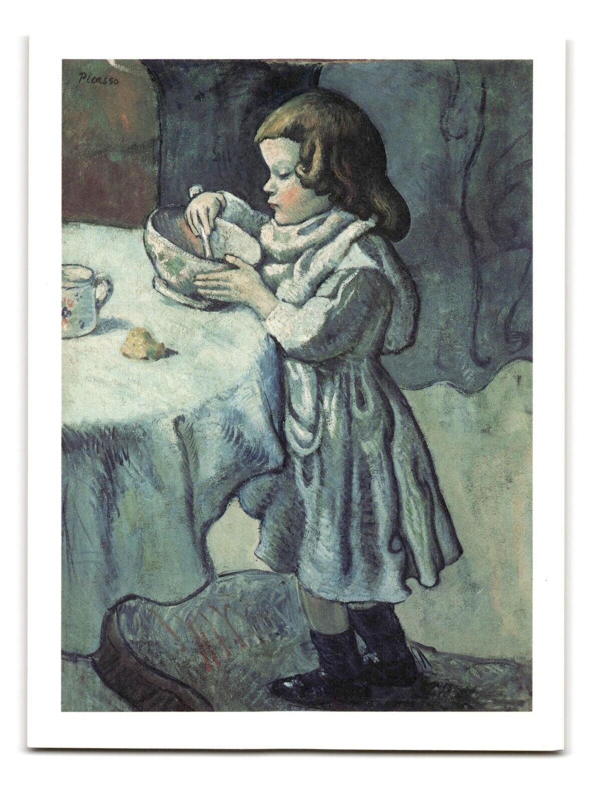 Picasso 'Le Gourmet' Early Painting Art Postcard - Chester Dale Collection