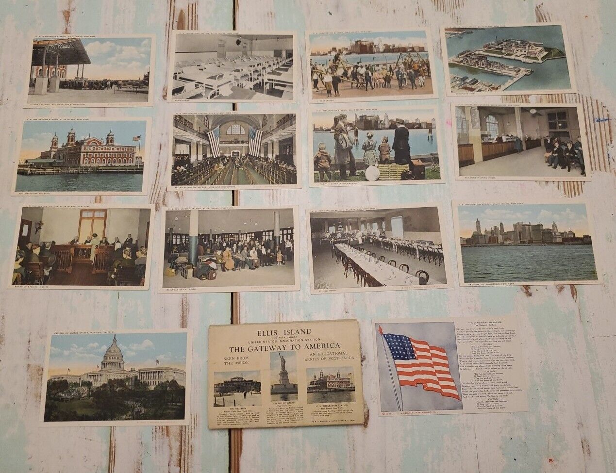 1925 - Ellis Island Immigration Station, NY Postcard Set DT Magowan Unposted Lot