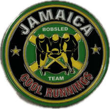 Cool Runnings Movie Jamaica Bobsled Official Round Logo Lapel Pin 1.5