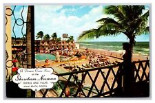 Miami Beach Florida Shoreham Norman Hotels & Villas Oceanfront Chrome Postcard picture