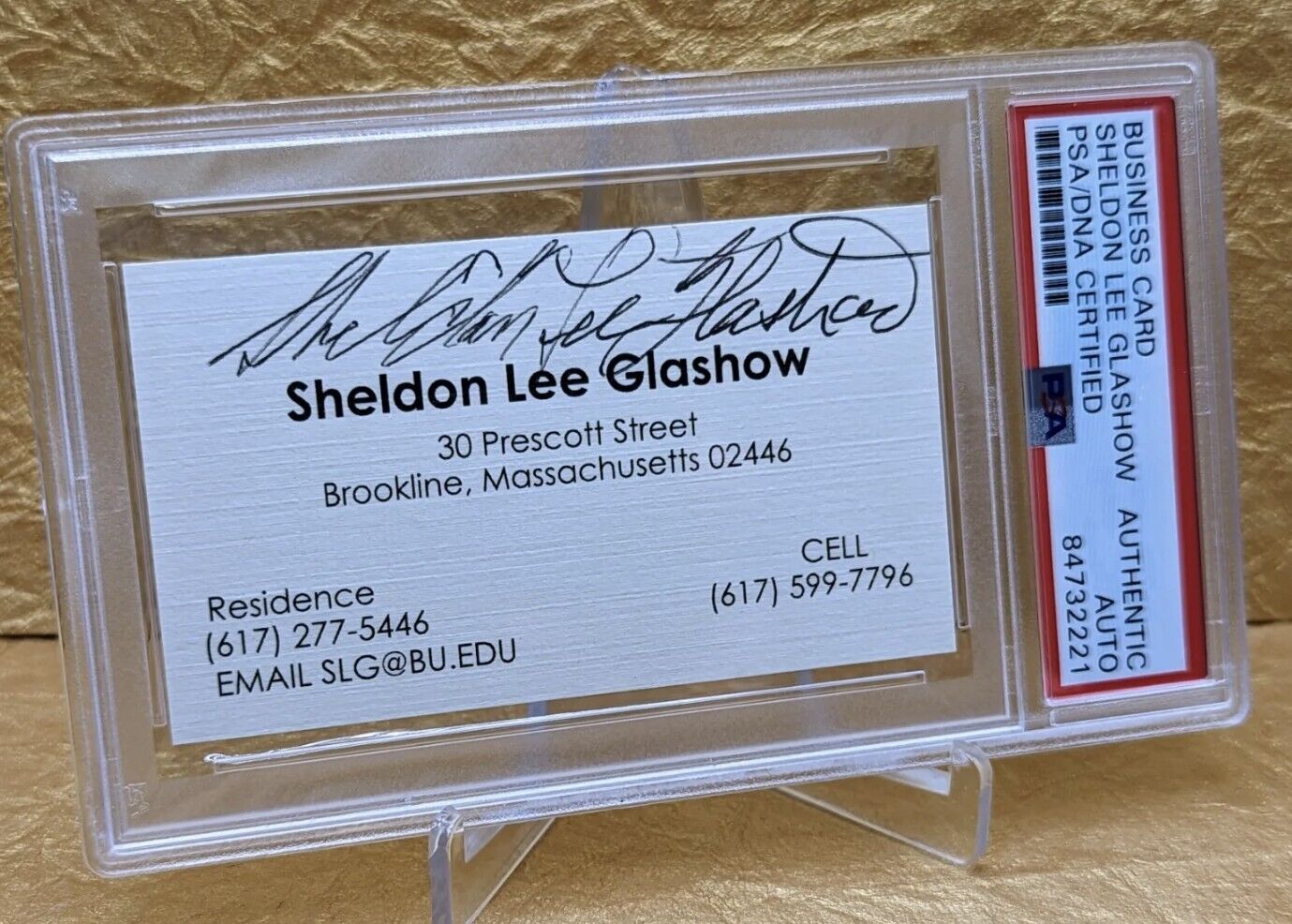 Sheldon Glashow Autograph PSA/DNA Authenticated Signed Business Card