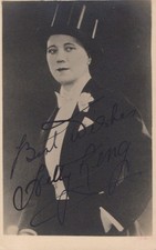 Hetty King UK music hall top hat act 1910s - HAND SIGNED RPPC Photo Postcard picture