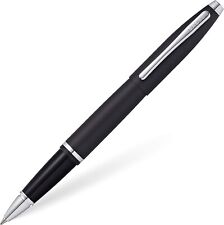 CROSS CALAIS MATTE BLACK AND CHROME ROLLERBALL PEN $90 NEW BIRTHDAY GIFT picture