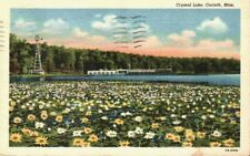Windmill Lily Pads Crystal Lake Corinth MS Mississippi 1930's 1940's Postcard picture