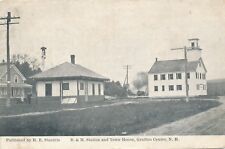 GRAFTON CENTER ME – B. and M. Railroad Station and Town House - 1911 picture