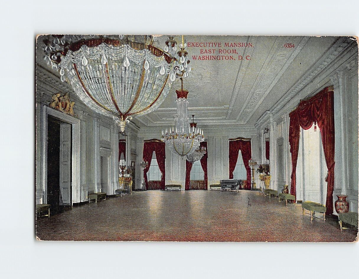 Postcard Executive Mansion, East Room, Washington, District of Columbia