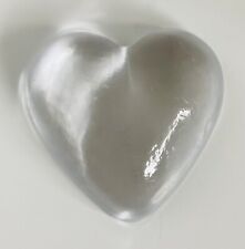 Simon Pearce Art Glass Highgate Heart Shaped Paperweight #8218 Signed 3”L 3”W picture