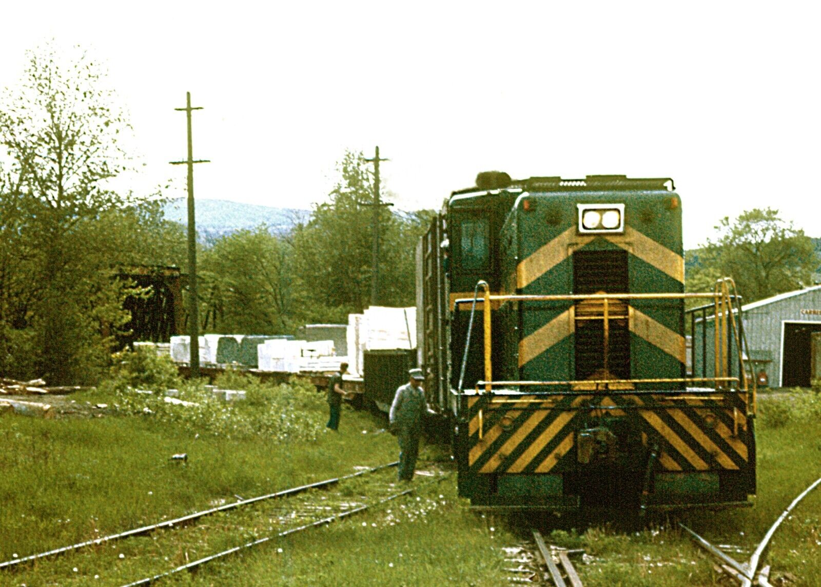 Clarendon & Pittsford 500 W Rutland Vt. May 1969 marble train 8x10\