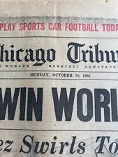 Chicago Tribune Newspaper 10-10-1966 Orioles win Series Gale Sayers picture