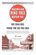 1945 Macmillan Motor Oil Air Conditioned Movie Little Chin Vintage Print Ad picture