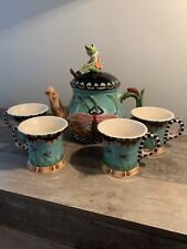 Tea Set Peggy Fairfax Herrick Frog And Dragonfly Ceramic Full Set Collectible picture